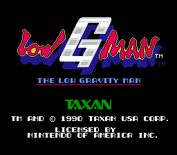Low G Man: The Low Gravity Man title screenshot
